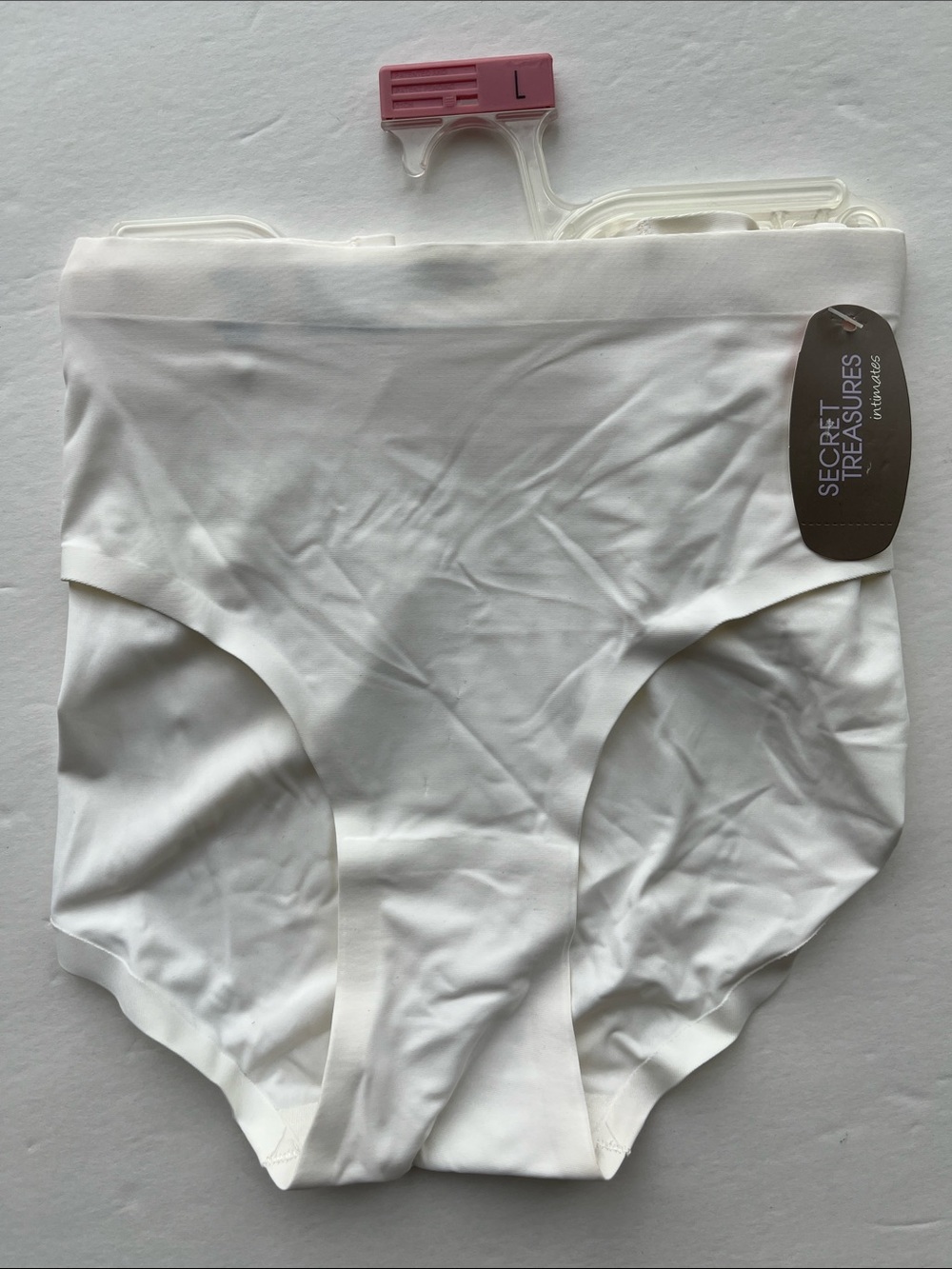 Secret Treasures White Seamless Hipster Panties Undies Briefs Size L NWT